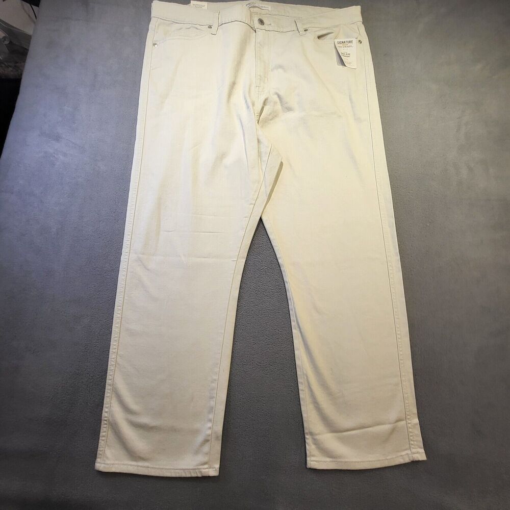 Levis Signature Jeans Womens Size 20 White Heritage High Rise Stretch Denim